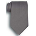 Dark Gray Polyester Satin Tie